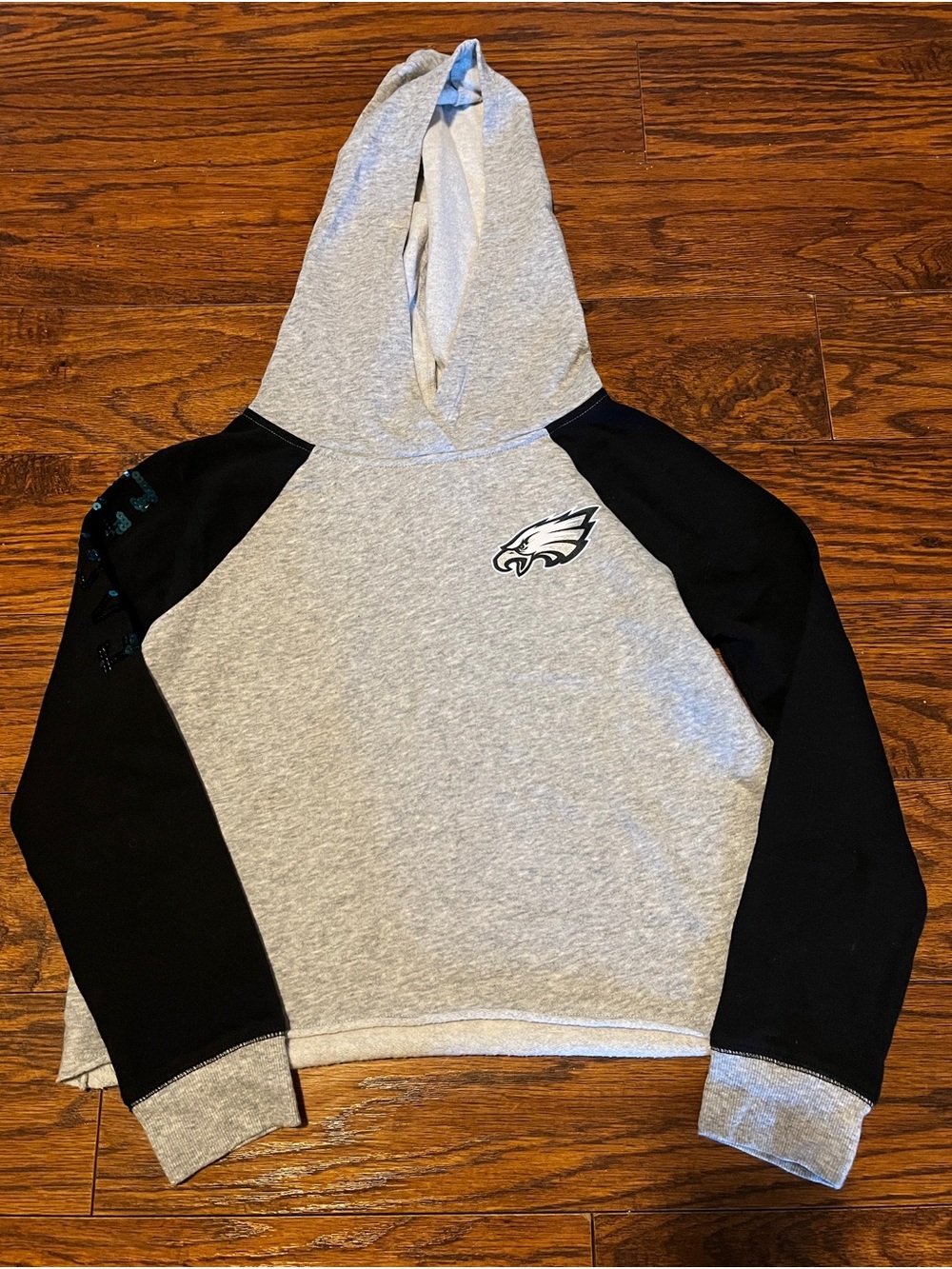 Girls NFL Grey Pullover Team Hooded Shirt